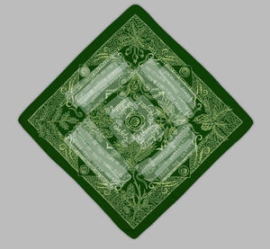 Vente en gros de bandana mignon foulard en coton pour femmes imprimé personnalisé foulard carré motif cachemire rouge tête de mort autres foulards - Product Image 3