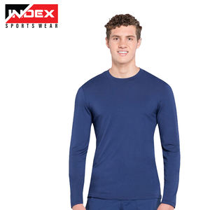 Venta al por mayor Hospital de moda bajo uniformes transpirable cuello redondo de manga larga Camisetas uniformes médicos Slim Fit enfermera Underscrubs - Product Image 2