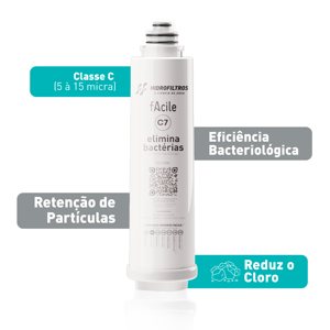 เครื่องกรองน้ำแบคทีเรียสีขาว Facile C7 |   ISO 9001 INMETRO |   ข้อบังคับ 888 ANSI NSF 61 |   บราซิล - Product Image 1