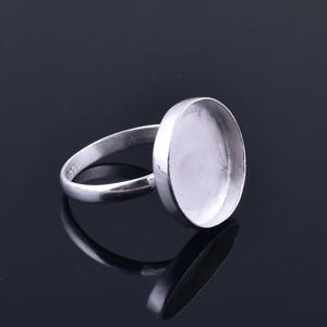 Indian Plain Round Bezel 7-30 MM Collet Rings 925 Sterling <b>Silver</b> <b>Top</b> Quality Finding Bezel Cup Fine Jewelry for Women - Product Image 3