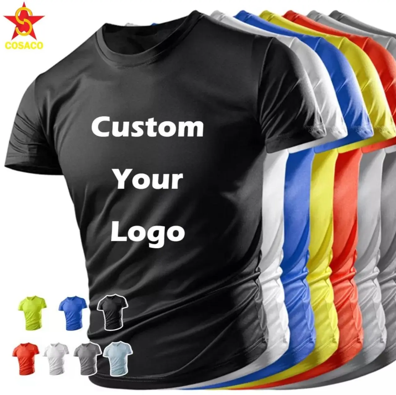 Wholesale Low Price Men 100% Polyester Quick Dry Tee Tshirt Unisex Customize Sublimation Logo Print Blank Short Sleeve T shirt