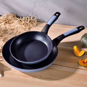 ชุดกระทะ 2 ใบ (2026 ซม.) + กระทะทรงจีน (30 ซม.) ทำจากอะลูมิเนียมอัดขึ้นรูป สีน้ำเงิน โนยา ซาน อิกนาซิโอ - Product Image 2