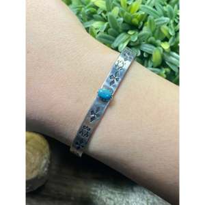 B. Shorty Kingman Turquoise & <b>Sterling</b> <b>Silver</b> <b>Cuff</b> <b>Bracelets</b>-Fashion Jewelry for Women - Product Image 1