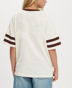 Camiseta extragrande de algodón 100% hecha a medida para mujer, camiseta de peso pesado 400 GSM con logotipo estampado en 3D personalizado para mujer - Product Image 5