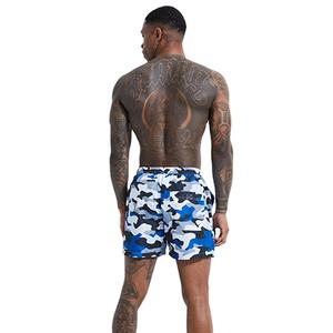 Shorts de bain pour hommes, coupe régulière, taille élastique, imprimé camouflage par sublimation, deux poches latérales, collection été 2026, vente en gros - Product Image 3