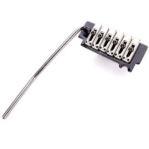 D19BB Guitarra eléctrica Brillo Negro Wilkinson Sillín inoxidable Puente de trémolo de dos puntos Hecho en Corea Piezas y accesorios de guitarra - Product Image 1