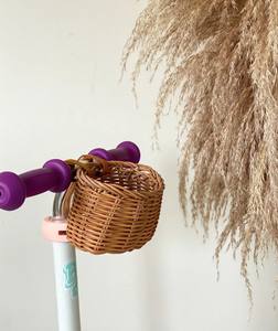 Cute Mini Bike Rattan <b>Basket</b> for Kids and Babies Perfect <b>Bicycle</b> <b>Basket</b> Product - Product Image 5