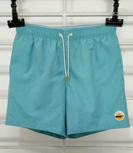 Men's Casual Mid Waist Drawstring Boardshorts Solid Beach Surfing Mesh <b>Shorts</b> with Pattern <b>Decoration</b> for Swimming - Product Image 2