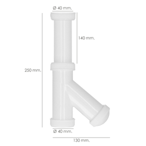 Sifone Estensibile e Uscita Greca da 1-1/2" / 40 mm. Tubo Liscio - Product Image 2