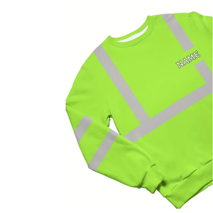 Men's Hi-Vis Safety Reflective Sweatshirt for Traffic <b>Warmer</b> Security Workwear Clothing Sweatshirts - Product Image 2
