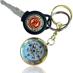 Llavero con Brújula de Latón Pulido Hecho a Mano, Estilo Náutico Vintage, Mini Brújula de Bolsillo con Acabado Dorado, Anillo Decorativo para Llaves - Product Image 3