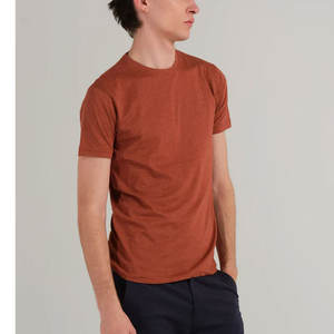 T-shirts pour hommes en coton 100% pur été 2024, personnalisation en gros, qualité de luxe, col rond, jersey uni, t-shirts décontractés - Product Image 3