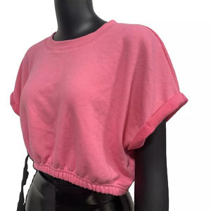 เสื้อยืดออกกำลังกายแขนสั้นทรงครอป รุ่นใหม่ล่าสุด ดีไซน์ลายริบคู่ ขอบยางยืด น่ารัก ใส่ได้ทั้งชายหญิง เหมาะสำหรับฤดูร้อน ปี 2026 - Product Image 5