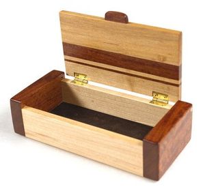 Wholesale Custom Vintage Bamboo Wooden Jewelry <b>Keepsake</b> Display <b>Box</b> Handmade Sliding Gift <b>Box</b> with Wall Hanging Decoration - Product Image 5