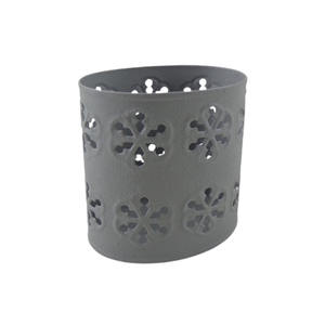 Iron Round Votive with <b>Grey</b> Stone Usable for Decorative <b>Candle</b> Holders Mason Jar Votive Rustic Votive Vintage Decorative Votive - Product Image 3