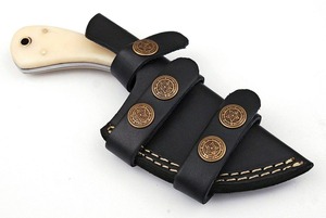 Handmade Custom Damascus Steel Fixed Blade <b>Knife</b> Wood-<b>Bone</b>-Horn <b>Handle</b> Hunting Outdoor Industrial Camping OEM Available - Product Image 3