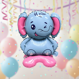 Ballon de fête en forme d'éléphant 43x58cm en aluminium pour décoration de fête - Product Image 3