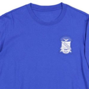 T-shirt à manches longues PBS-bleu royal | Chemise Phi Beta Sigma 100% coton avec broderie et graphiques imprimés | Vêtements de fraternité pour hommes - Product Image 5