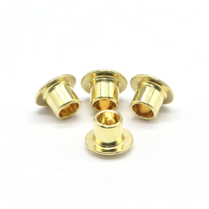Rivet semi-tubulaire en laiton et cuivre, tête ronde 6,5x4x3,5mm, poli ISO pour PCB - Product Image 1