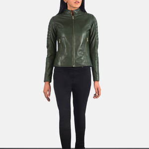 Veste en cuir de couleur unie élégante pour femmes avec logo personnalisé imprimé bon matériau tenue décontracté pour l'hiver pour la saison d'hiver - Product Image 1