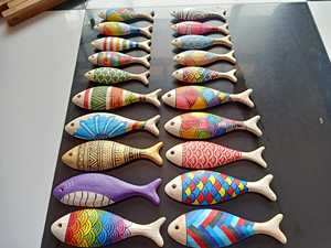 Poisson décoratif en bois très vendu pour la décoration d'espace, idéal pour l'arrangement et le style, Vietnam - Product Image 3