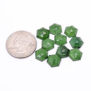 35 Ct. Natural Nephrite <b>Jade</b> Hexagon Shape Faceted Loose Gemstone 10 Pcs Lot For Making Jewelry 10*10*5 mm Wholesale Prices Gems - Product Image 4