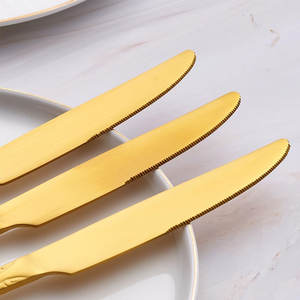 Juego de Cubiertos de Oro para Bodas de Hotel de Lujo con Logotipo de Color Personalizado, Acero Inoxidable, Duradero, Reutilizable, PRESTIGE BLADES - Product Image 6