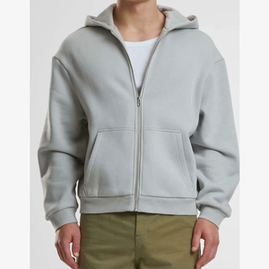 Sweats à capuche zippés décontractés d'hiver pour hommes mélange polyester/coton couleurs personnalisées coupe régulière impression numérique respirant écologique - Product Image 1