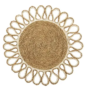 Round Seagrass Placemats Braided Plait Variety of Sizes Custom Table Decorations for <b>Christmas</b> From Vietnam - Product Image 6