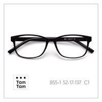 Montures de lunettes TamTam unisexes classiques confortables légères anti-lumière bleue carrées à monture complète violettes 855-1 en acétate pour adultes