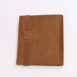 กระเป๋าสตางค์ธุรกิจสีน้ำตาลคลาสสิกบางเฉียบออกแบบหนังแท้พร้อมคุณสมบัติ RFID สไตล์วินเทจของขวัญสุดหรูสำหรับผู้ชาย - Product Image 4