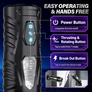 7 Thrusting & 7 mode putar pompa <span class=keywords><strong>Penis</strong></span> elektrik mainan seks Masturbator pria otomatis untuk pria