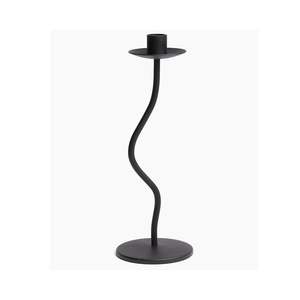 Bougeoir en métal noir élégant pour la décoration de table de mariage moderne, le style intérieur de la maison ou l'affichage d'événements - Product Image 1