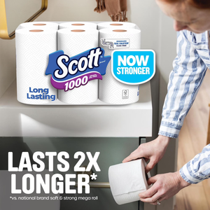 Scott 1000 Toilet Paper, 24 Rolls, 1,000 <b>Sheets</b> per Roll - Product Image 6