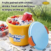 Seau à glace portable, bac à glaçons, seau à glace pour le camping en plein air, boîte à glaçons, récipient pour refroidir les boissons