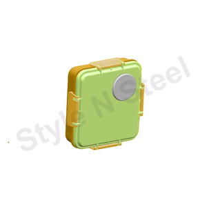 กล่องทิฟฟินรูปตาทำจากสแตนเลสสตีลหรูหราพร้อมฝาพลาสติกขนาดเล็กภาชนะใส่อาหารกลางวันโลหะขัดเงาสำหรับสำนักงานหรือโรงเรียน - Product Image 2