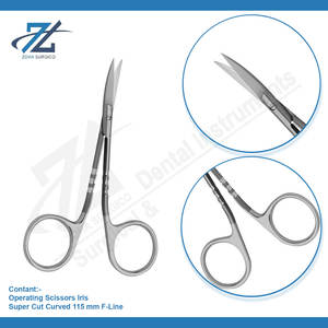 Tijeras de operación manual de acero inoxidable curvo Iris Super Cut 115mm F-Line Pakistán - Product Image 3