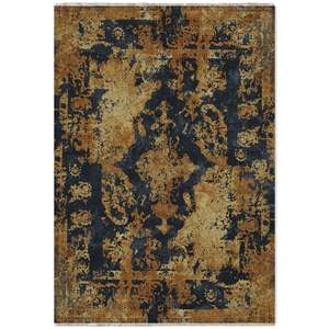 Netline Home Georgian Patina Charcoal Black Vintage <b>Washable</b> <b>Rug</b> - Product Image 2