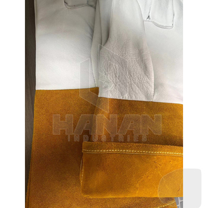 Gants de sécurité incendie industriels avec coutures épaisses et longues manchettes Gants de soudage avec extérieur en cuir fendu - Product Image 4