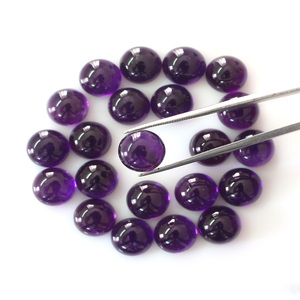 Cabujón de amatista Africana redonda Natural de 8mm, piedra de cristal suelta para fabricación de joyas, certificado IGI - Product Image 4