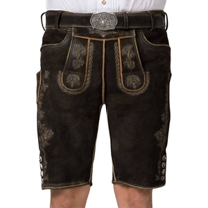 Nuevos Pantalones Cortos de Cuero Tradicionales Bávaros para Hombre, Ligeros, Estilo Oktoberfest, Personalizados, Ecológicos, con Botones en el Medio - Product Image 3