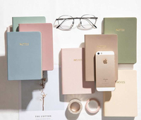 Cuaderno de Cuero A4 con Tapa Dura y Cosido con Hilo, Personalizado, con Puntos, para Negocios, Oficina, Regalo Personalizado