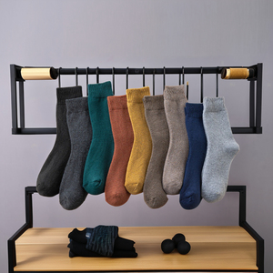 Plain Lined Crew Design Style High Quality Factory Spandex/Nylon Multiple <b>Colour</b> Men's Comfortable Breathable Eco-Friendly <b>Socks</b> - Product Image 6