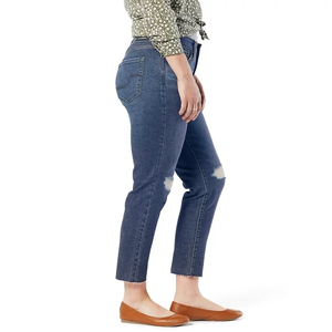 Nueva llegada de las mujeres lavadas pantalones vaqueros de mezclilla de diseño personalizado de moda de alta calidad pantalones vaqueros para las mujeres - Product Image 3