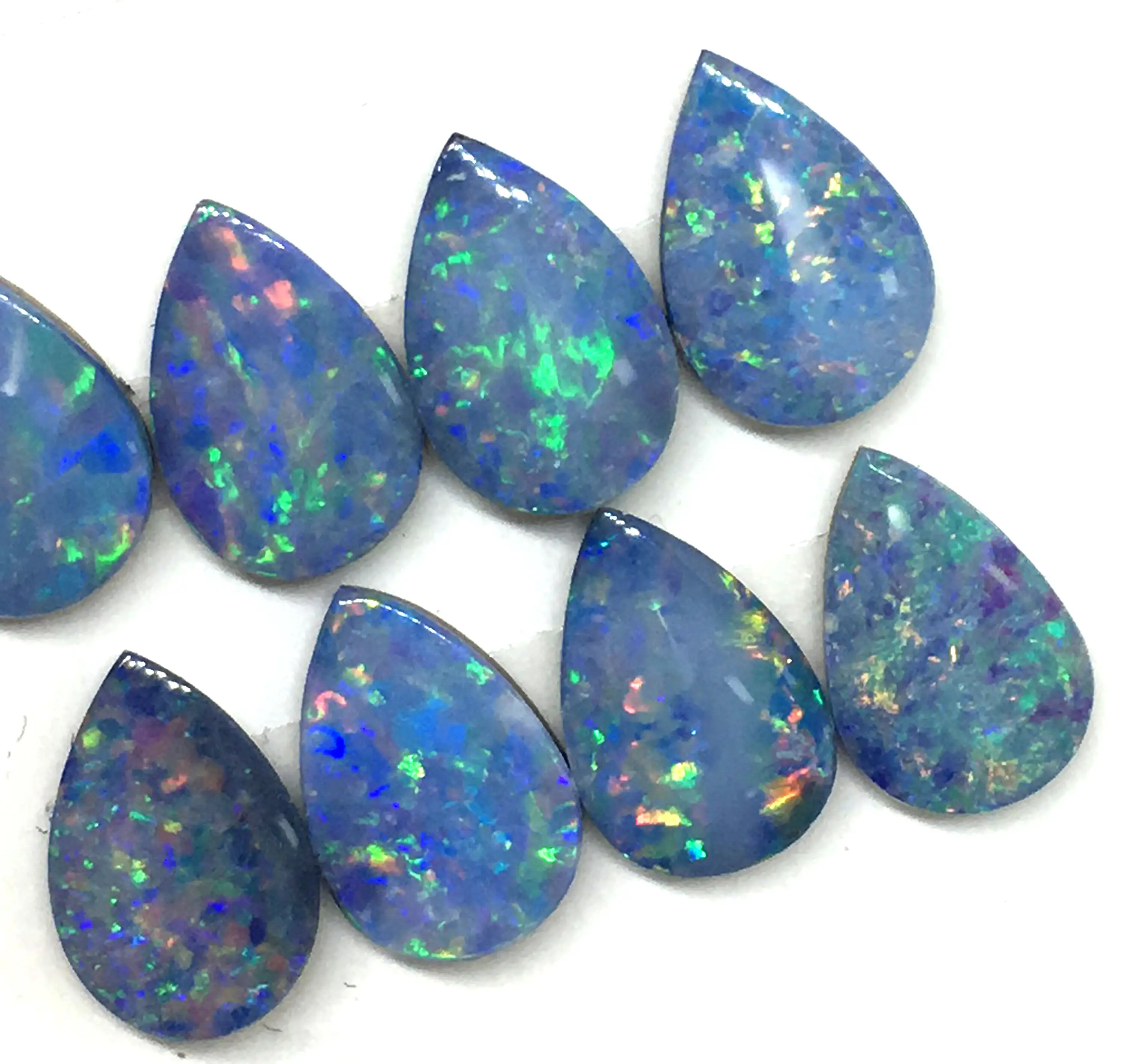Best Quality Perfect Fire Natural Australian Opal Double Stone Wholesale Prices Free Size Pear Shape Manufacturer and Supplier