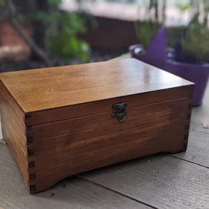 Wooden <b>Box</b> Creations Unique Handmade Storage Vintage Chest Elegant Keepsake Rustic by crescent crafts - Product Image 1