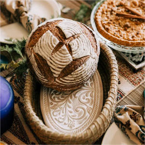 Toasty Bread <b>Basket</b> Stylish Woven Serving <b>Basket</b> for Bread Rolls Pastries & for Home Kitchen Restaurants - Product Image 2