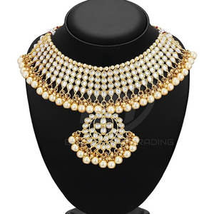 Collar de Cristal para Mujer, Elegante, para Fiesta, Lujoso, con Perlas, Conjunto de Joyería para Mujer, Conjunto de Boda - Product Image 5