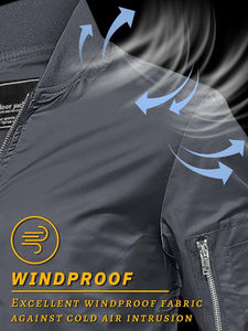 Veste bombardier coupe-vent Streetwear de mode luxueuse pour l'hiver fabriquée en polaire de coton épais pour hommes veste à col montant - Product Image 2