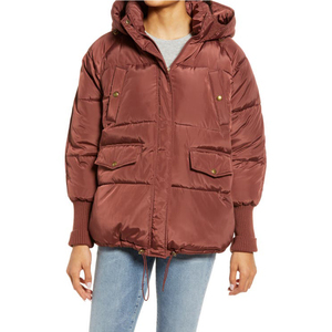 Doudoune chaude à fermeture éclair pour femme, gilet sans manches, marron, hiver, vente en gros - Product Image 1